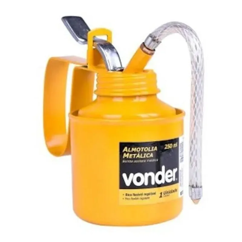 Almotolia Metálica Bico Flexível 250 Ml Vonder