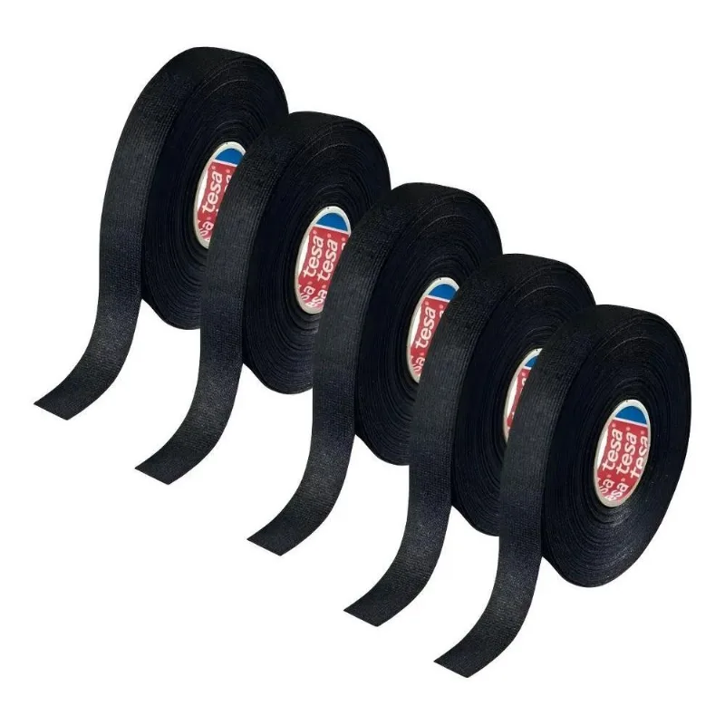 Kit 5 Fitas Tecido Isolante Chicote Automotivo Anti Chama 25