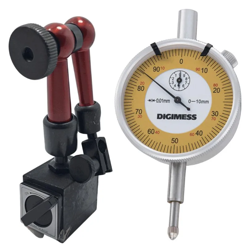 Base Magnética Mini + Relogio Comparador 0-10mm Digimess