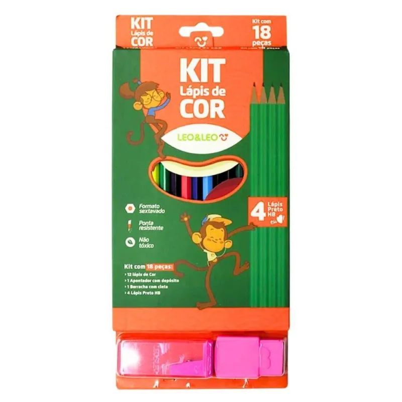 Kit Escolar Completo Coleção Com 18 Peças Para Pintura E Escrita Rosa - OUTRAS - Papelaria