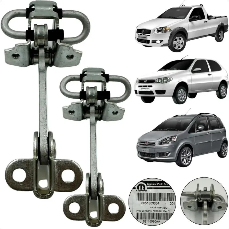 3x Par Limitadores Portas Dianteiras Fiat Strada Pa