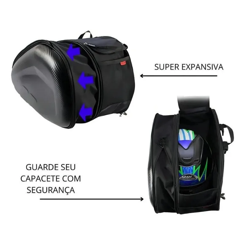 Alforges Para Motos Baslu 58l Bauleto Lateral Capa