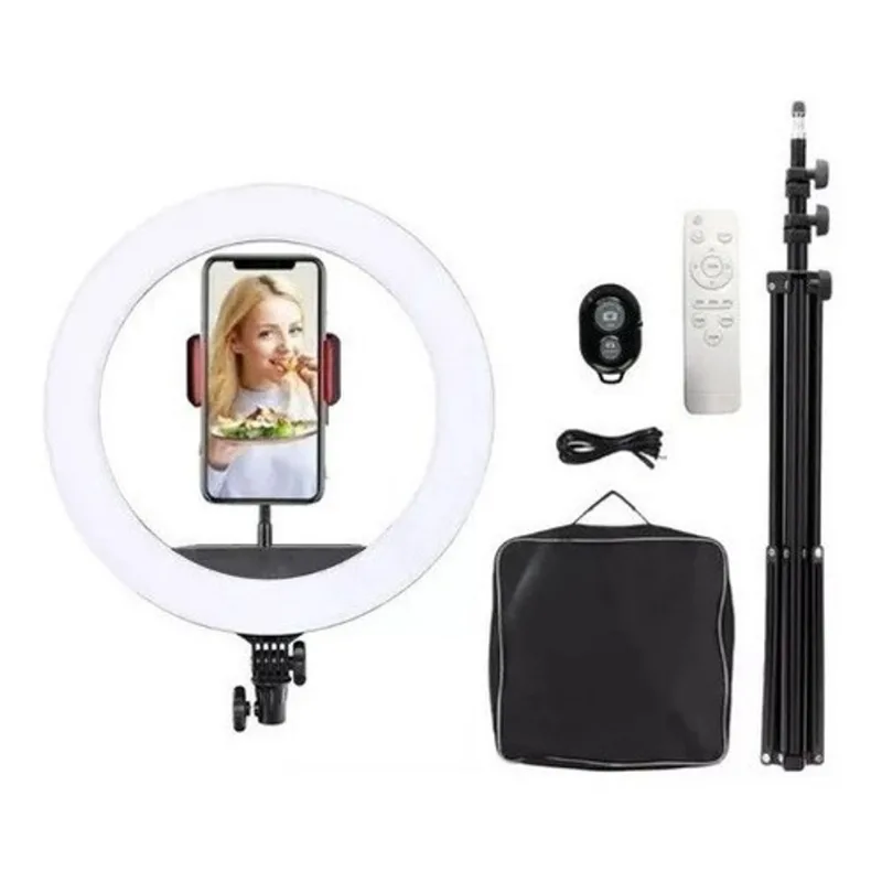 Ring Light 18 Polegadas 50w + Tripe + controle Cor Da Estrutu