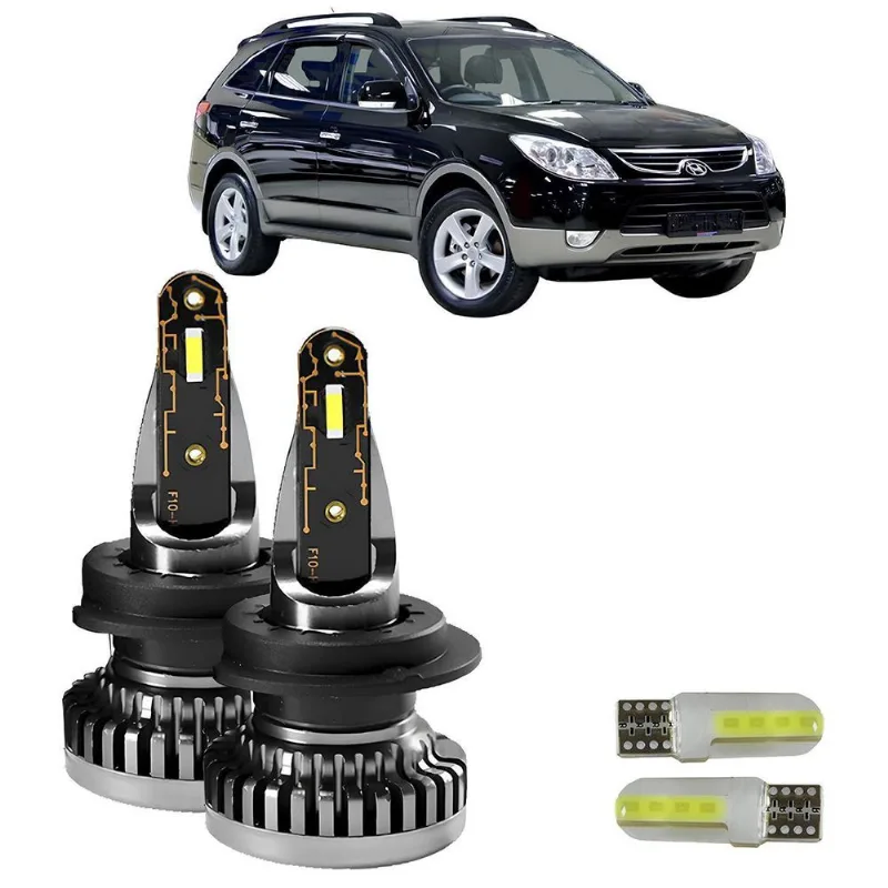 Kit Ultra Led Nano Hyundai Vera Cruz 2012 30000 Lúmens 6500k