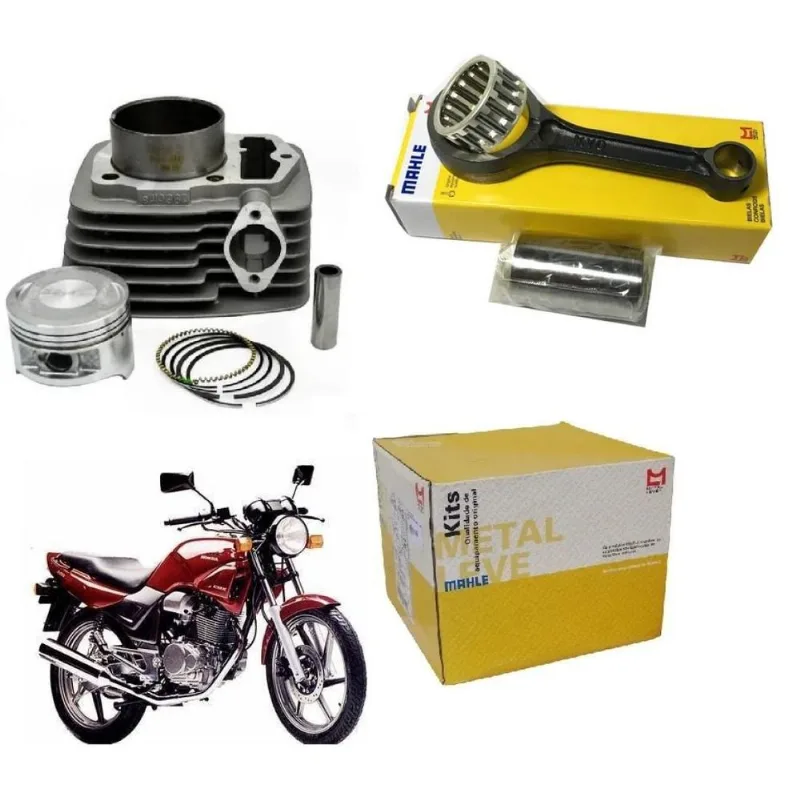 Cilindro Pistão Biela Metal Leve Honda Strada Xr Nx 200
