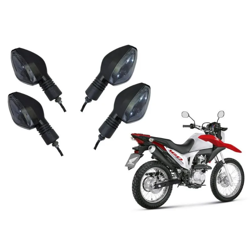 Kit 4 Piscas Fume Mini Bros 2014 Honda Cg Titan Fan Ate 2013
