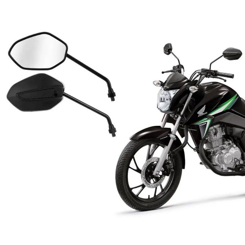 Par Retrovisor Cg Titan Fan Cargo Start 2014 Rosca Honda M10