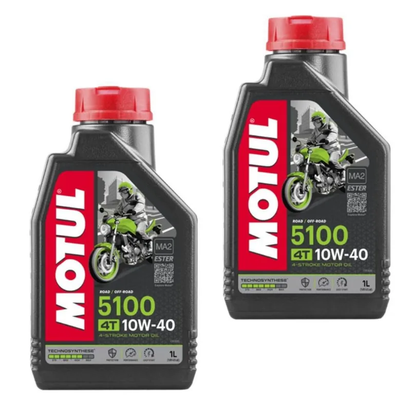 Oleo Motul 5100 10W-40 Kawasaki Yamaha Suzuki - 2 Litros