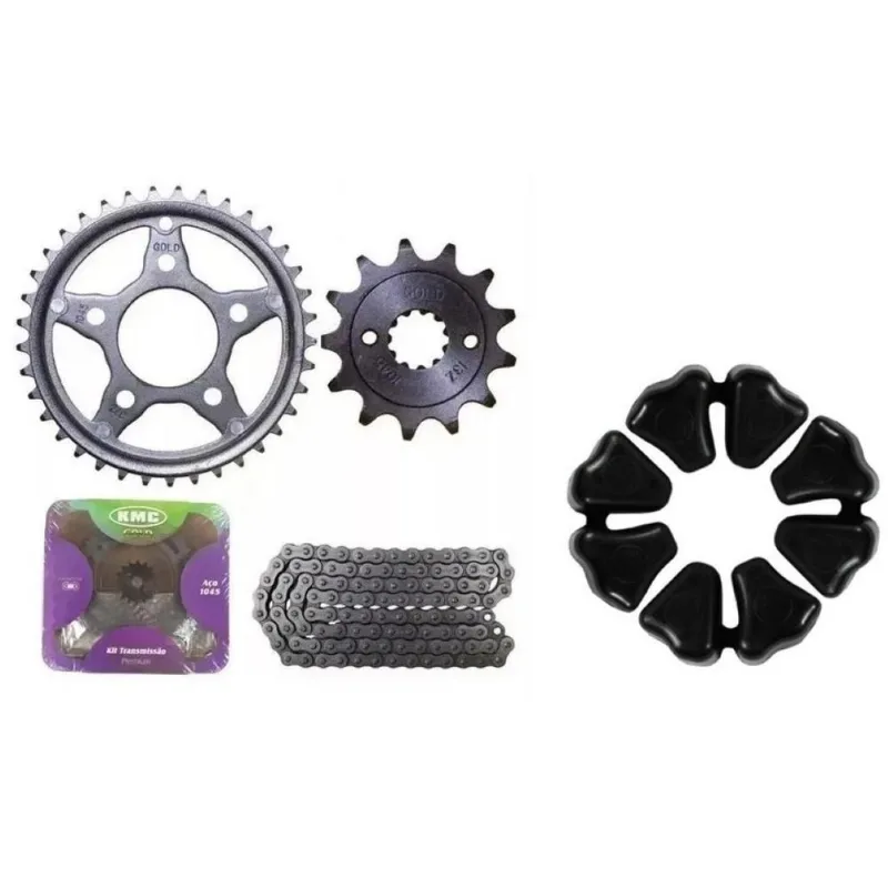 Kit Relação Kmc Retentor Cbx 250 Twister + Bucha Coxim Coroa