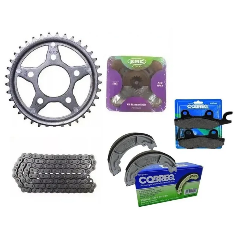 Kit Relação Kmc Retentor Cbx250 Twister Lona Pastilha Cobreq
