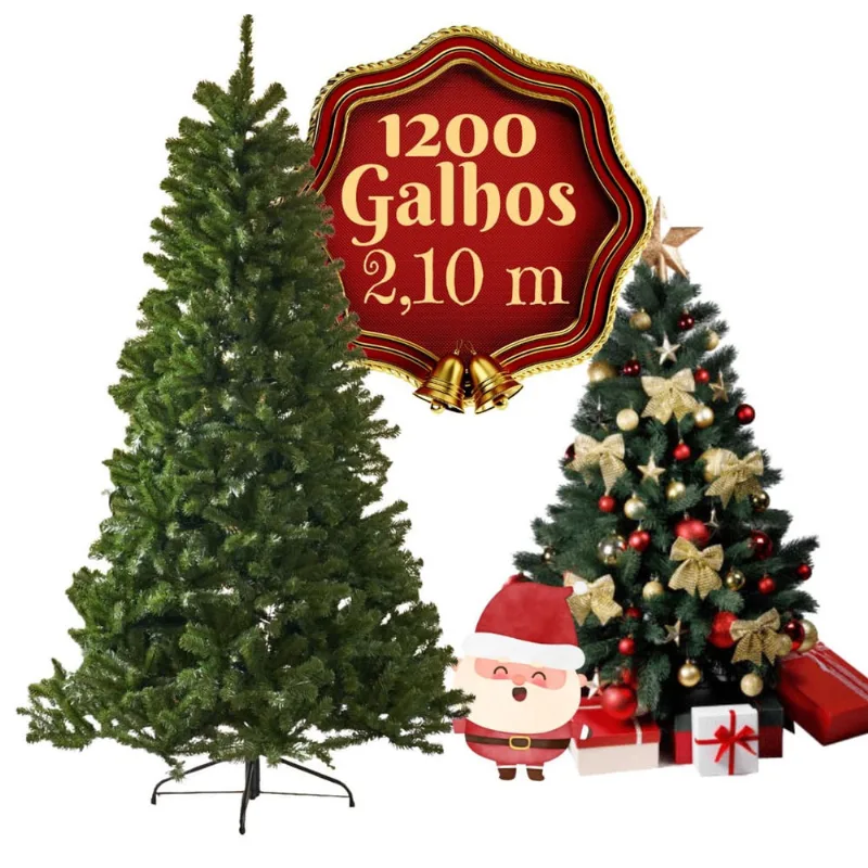 Pinheiro Dinamarquês Natal 1200 Galhos com 2,10m de Altura