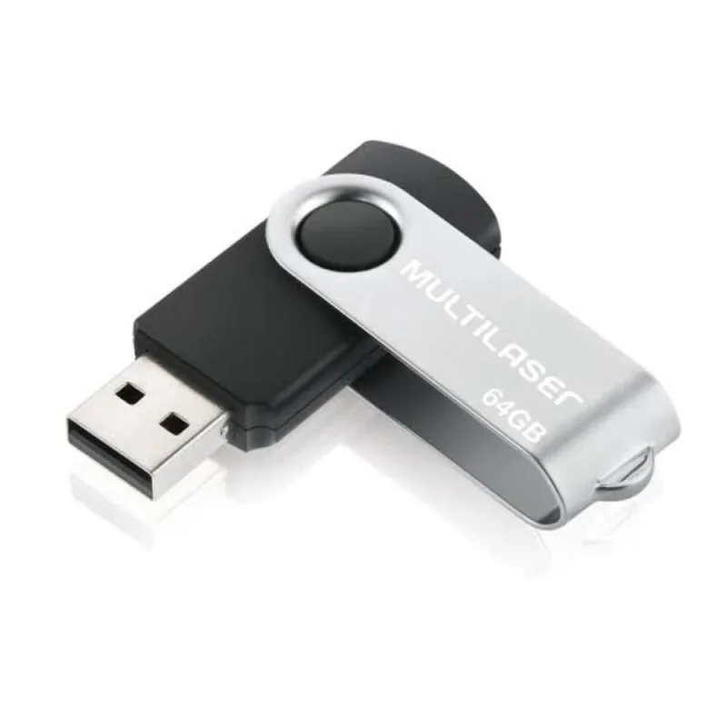 Pendrive Twist Preto 64gb Multilaser Modelo Pd590 - MULTILASER - Instrumentos Musicais