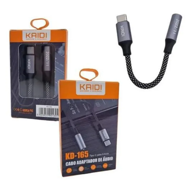 3x Adaptador Tipo C P2 Fone Ouvido Compatível Samsung Motoro