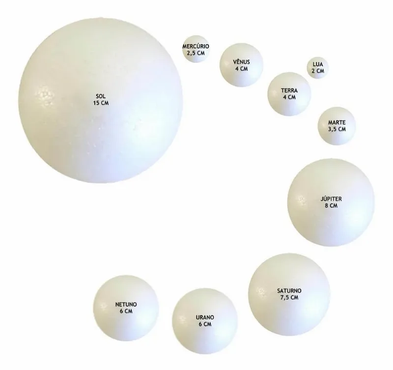 Kit Maquete Sistema Solar Planetas Sol Lua 10 Bolinhas