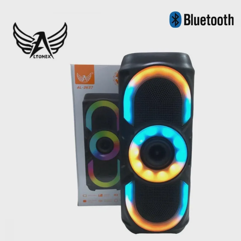 Caixa de Som Bluetooth 30W Recarregável fm USB LED