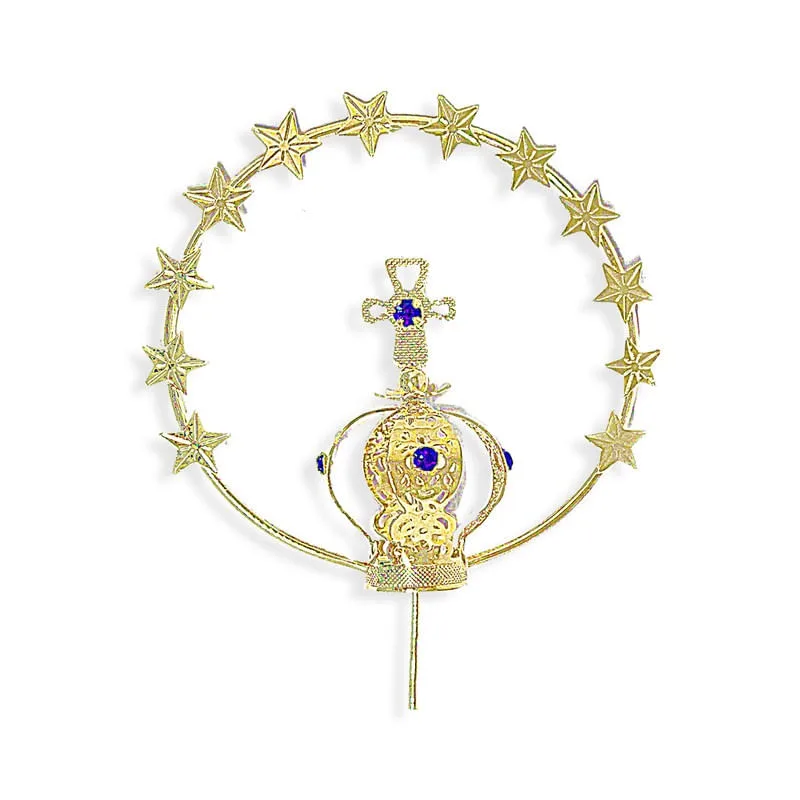 Coroa Dourada Para Imagem de Nossa Senhora Aparecida 20cm - Não Disponível - Artigos De Festa