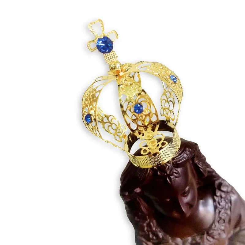 Coroa Folheada Ouro Para Imagem Nossa Senhora Até 30cm - Não Disponível - Decoração