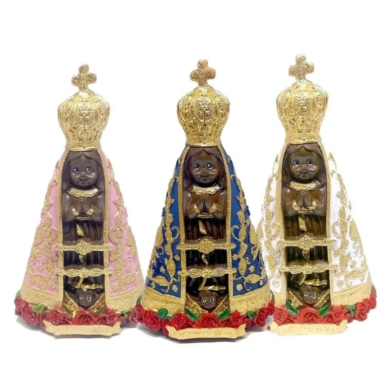 Imagem Nossa Senhora Aparecida Crianca Padrinhos 20cm