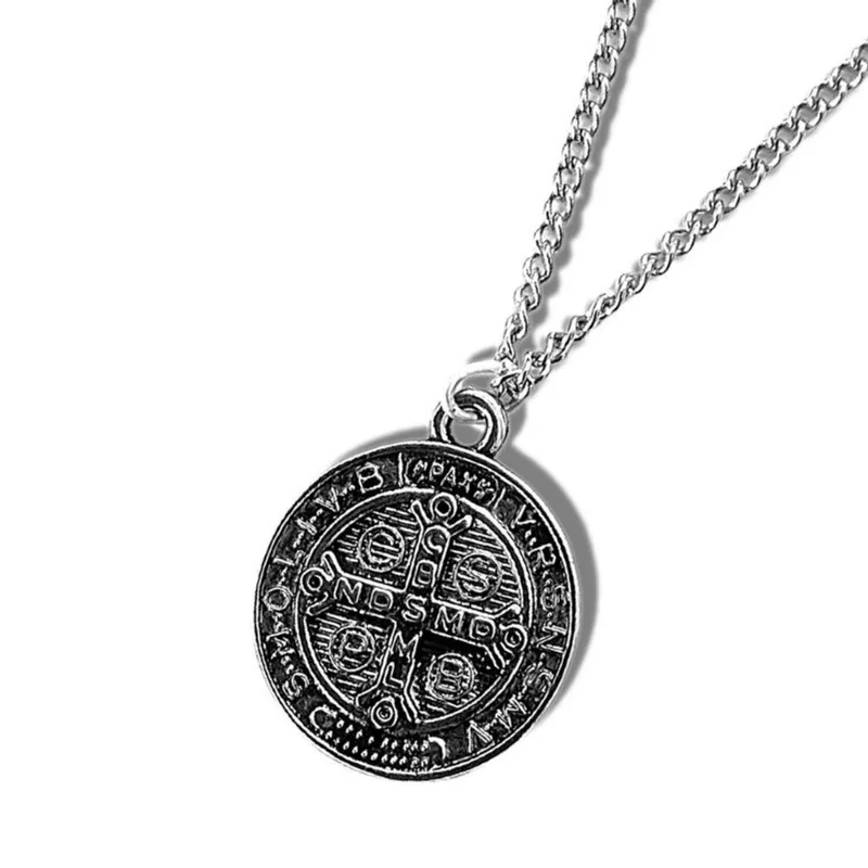 Corrente Com Medalha Milagrosa De São Bento Aço Inox Linda