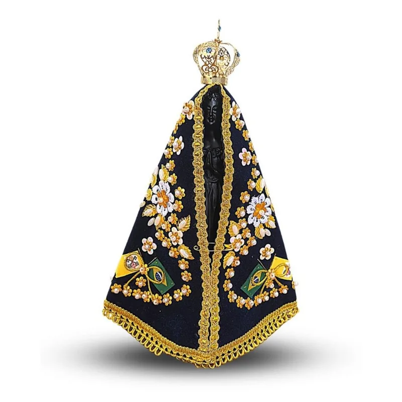 Imagem Da Nossa Senhora Aparecida Em Resina Facsimile 25cm