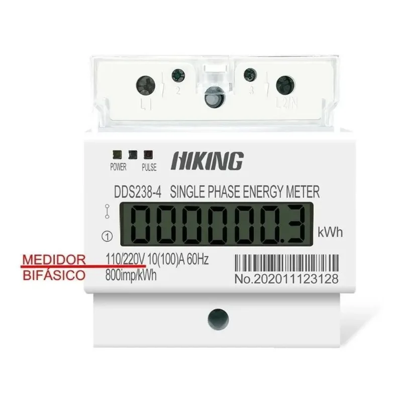 5x Medidor Energia Bifásico Hiking Dds238-4 100a 2 Fases+neu