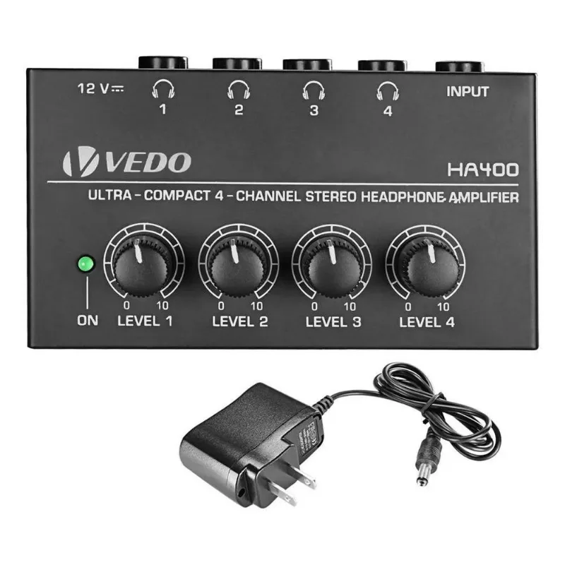 Ha400 Pré-amplificadores Amplificador Fone Ouvido 4 Canais