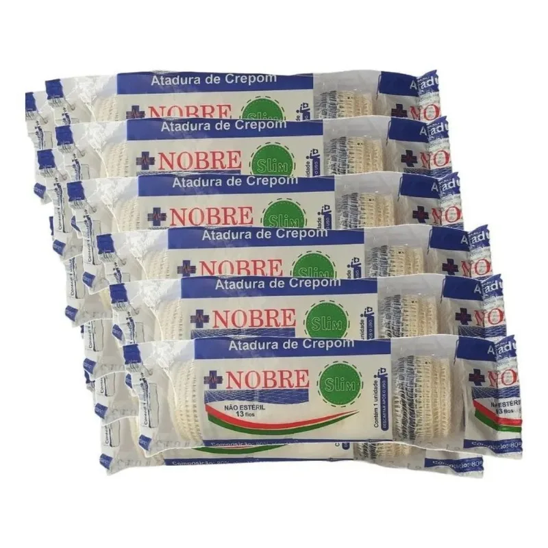 10x Atadura De Crepom Faixa Curativo 12cm X 1,8m 12 Rolos N