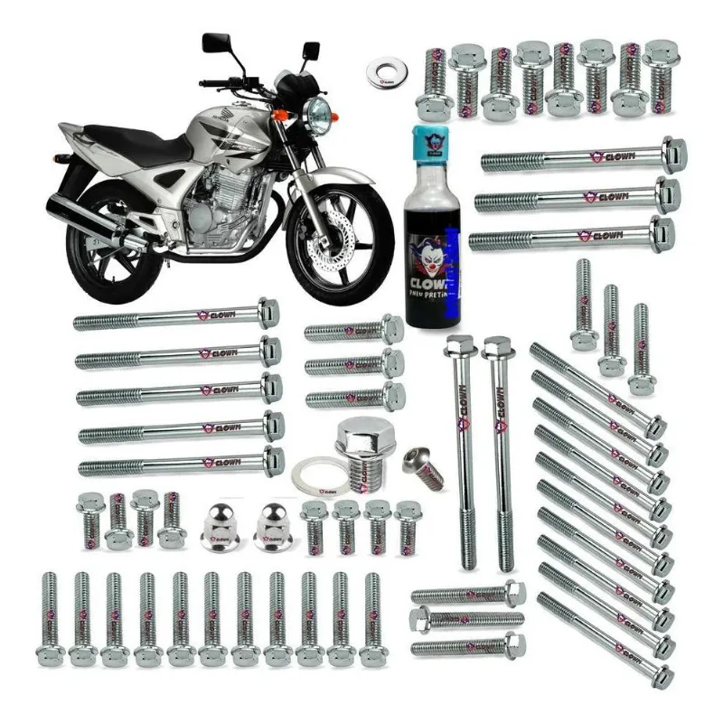 Clown Kit Parafusos Cromado Motor Cbx 250 Twister Todas B1c