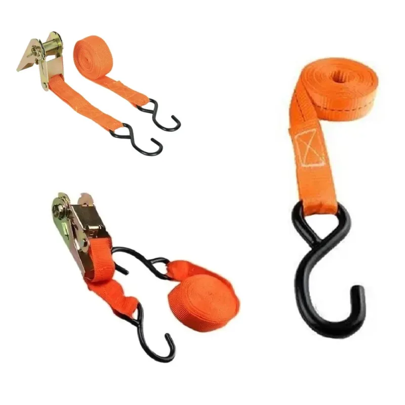 Kit Cinta Com Catraca Amarrações Cargas Lancha Moto Bike 4,5m - Não Disponível - Construção E Ferramentas