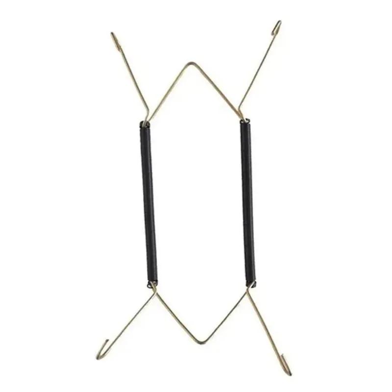 Suporte Gancho Mola Dourada Prato Decorativo Parede Pendurar Mesa 14 A 24 Cm