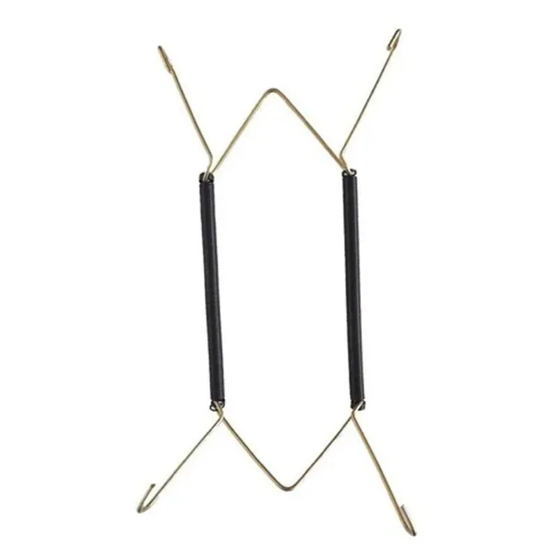 Suporte Gancho Mola Dourada Prato Decorativo Parede Pendurar Pires 11 A 15cm