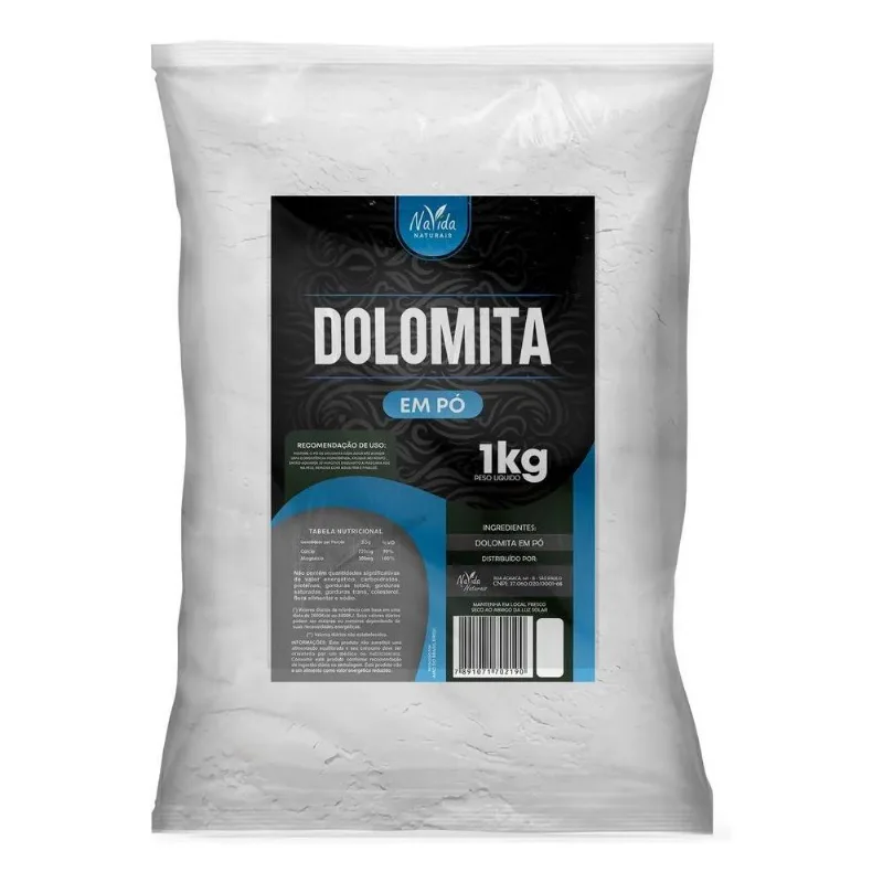 Dolomita Pó Suplemento De Cálcio E Magnésio 1kg Pura