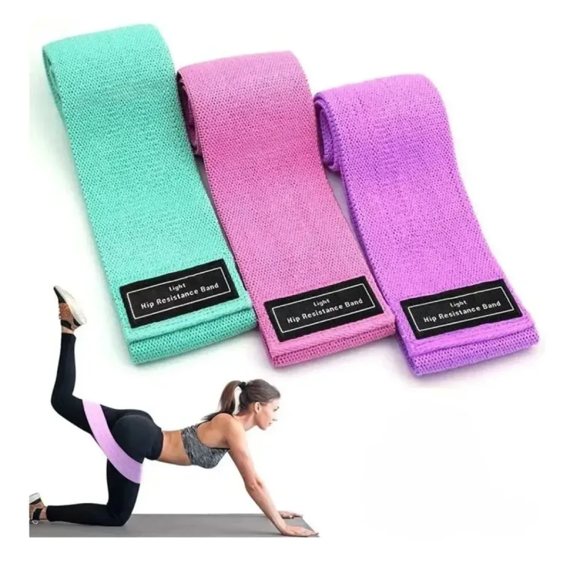 Kit 3 Faixas Elásticas De Exercício Hip Resistance Bands - Genérica