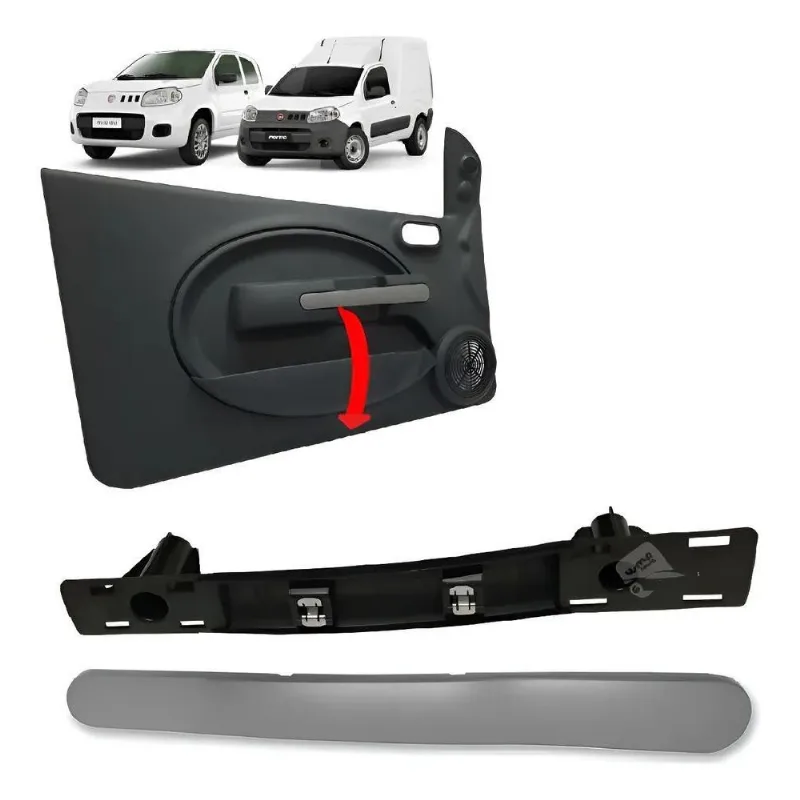 Suporte Moldura Puxador Porta Novo Fiorino Le Kit