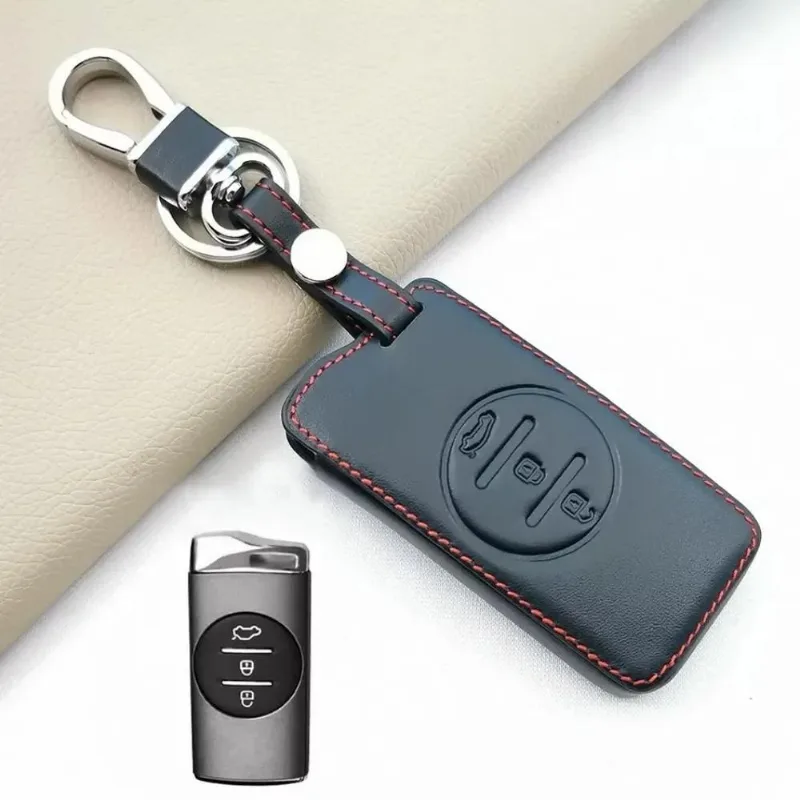 2x Capa Couro Chave Presencial Carro Caoa Chery Tiggo 5x 7 P