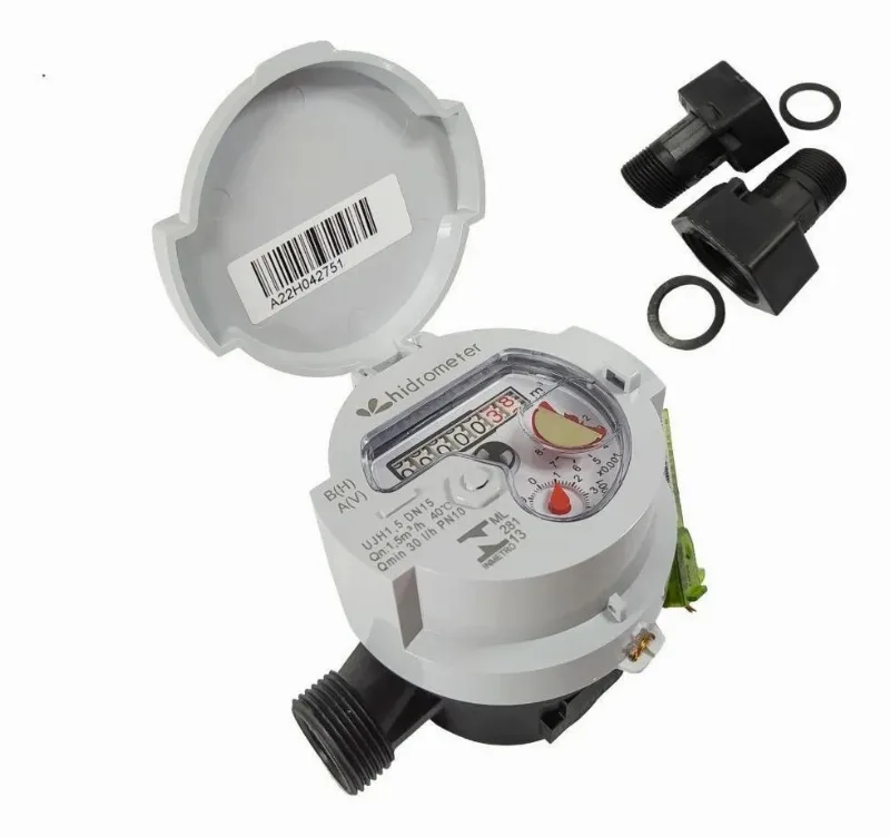 2x Hidrômetro Medidor De Água 1/2' 3m/h - C/conexões