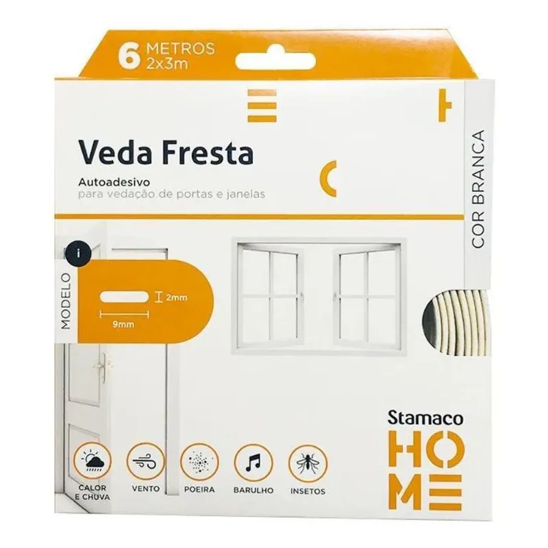 5x Veda Fresta Modelo I Branco - 6 Metros Stamaco Home