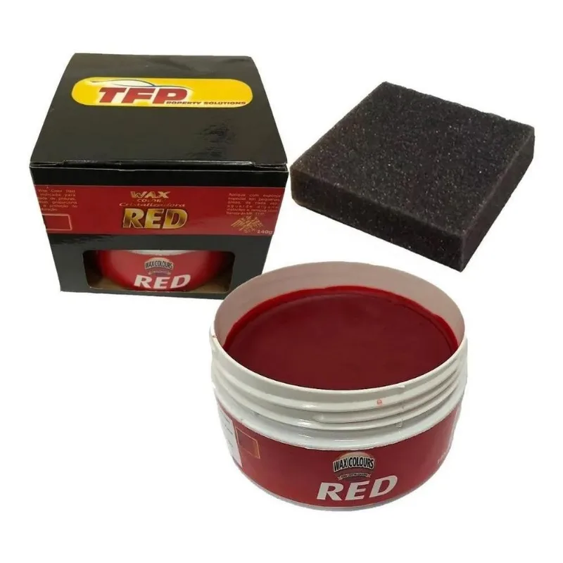 Cera Cristalizadora P Carro Moto Vermelha Wax Color Red 140g