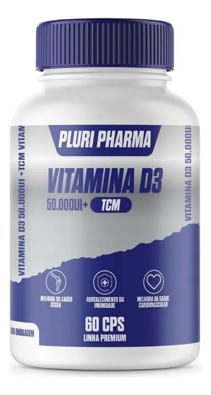 5x Vitamina D3 50.000ui 60 Cápsulas