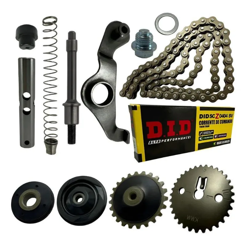 Kit Tensor + Corrente Comando Did Braço Biz Pop 110 Completo