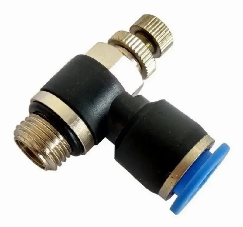 10x Conexão Pneumática Válvula Reguladora De Fluxo 1/4 Bsp