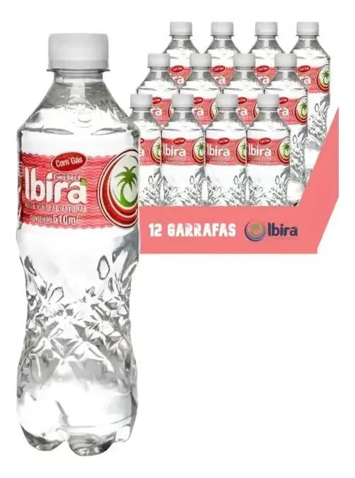 5x Água Alcalina Com Gás Ibirá 500 Ml Fardo Com 12 Ph10,24 - Não Informado - Bebidas