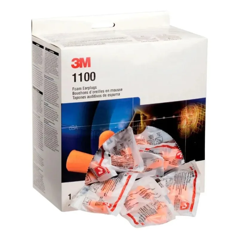 2x Kit 20 Protetor Auricular 3m 1100 Abafador Espuma Sem Cor