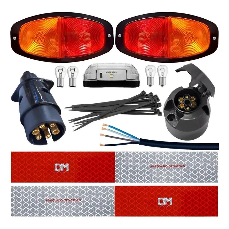 Kit Instalação Elétrica Lanterna Carretinha Reboque Completx