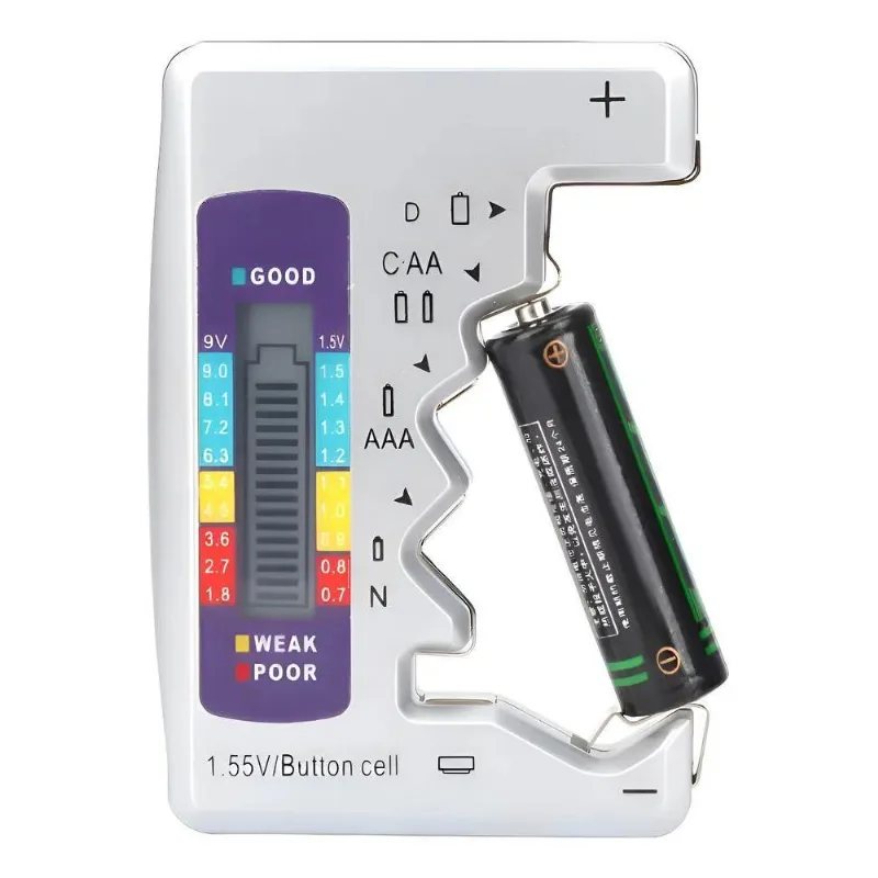 Testador Medidor De Bateria Pilha Mostrador Digital Full Cor