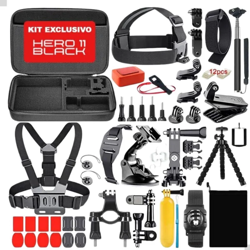 Kit Acessórios Para Gopro Hero 11 Black Completo Com 65Pçs