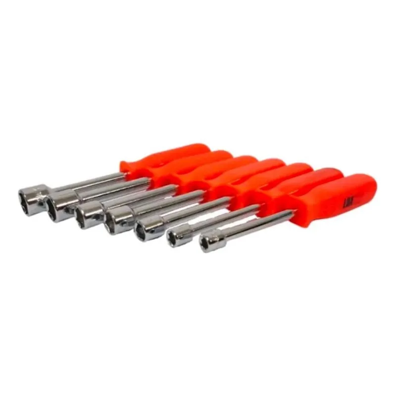 Jogo E Kit De Chave Canhão 7 Pcs Aço 5 A 12 Mm Profissional