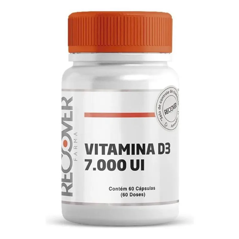 3x Vitamina D3 7.000ui - 60 Cápsulas Sabor Natural