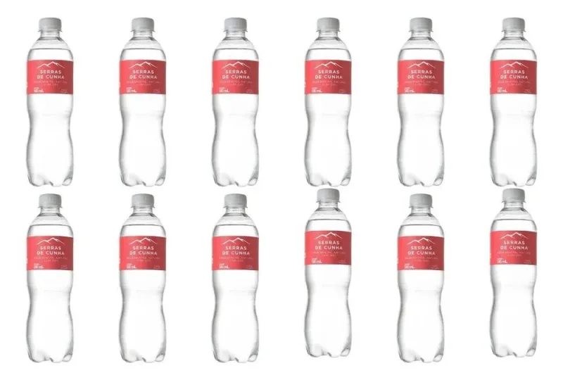 Kit 12 Agua Mineral 500ml Com Gas Serras De Cunha Agua Prata - Não Informado - Bebidas