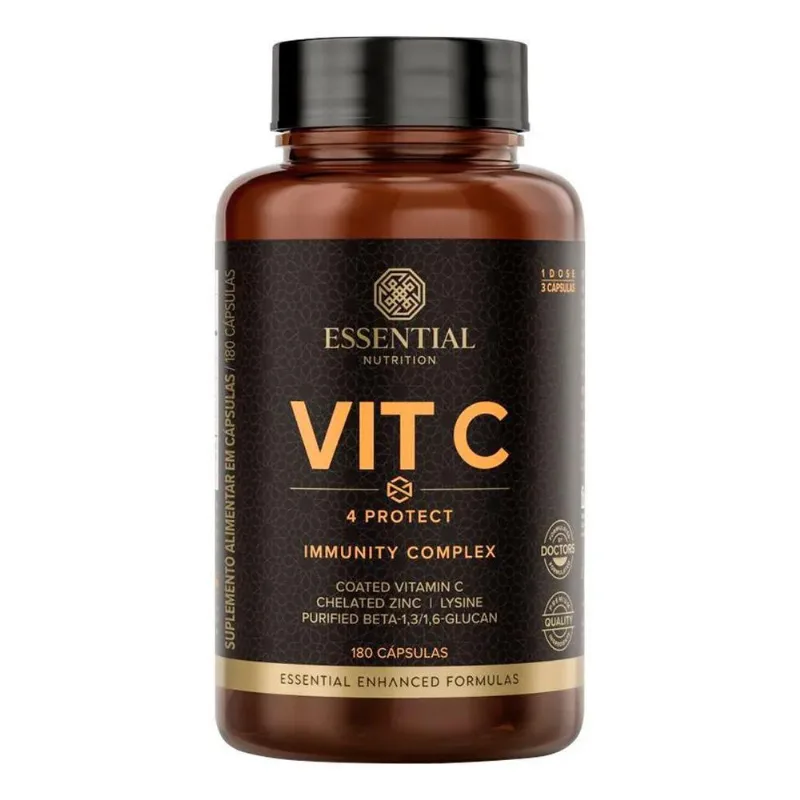 Vitamina C Vit Protect 180 Caps Essential Nutrition Sabor Na